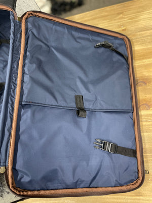 Rolling Luggage Leather Tooled and Natural Cowhide