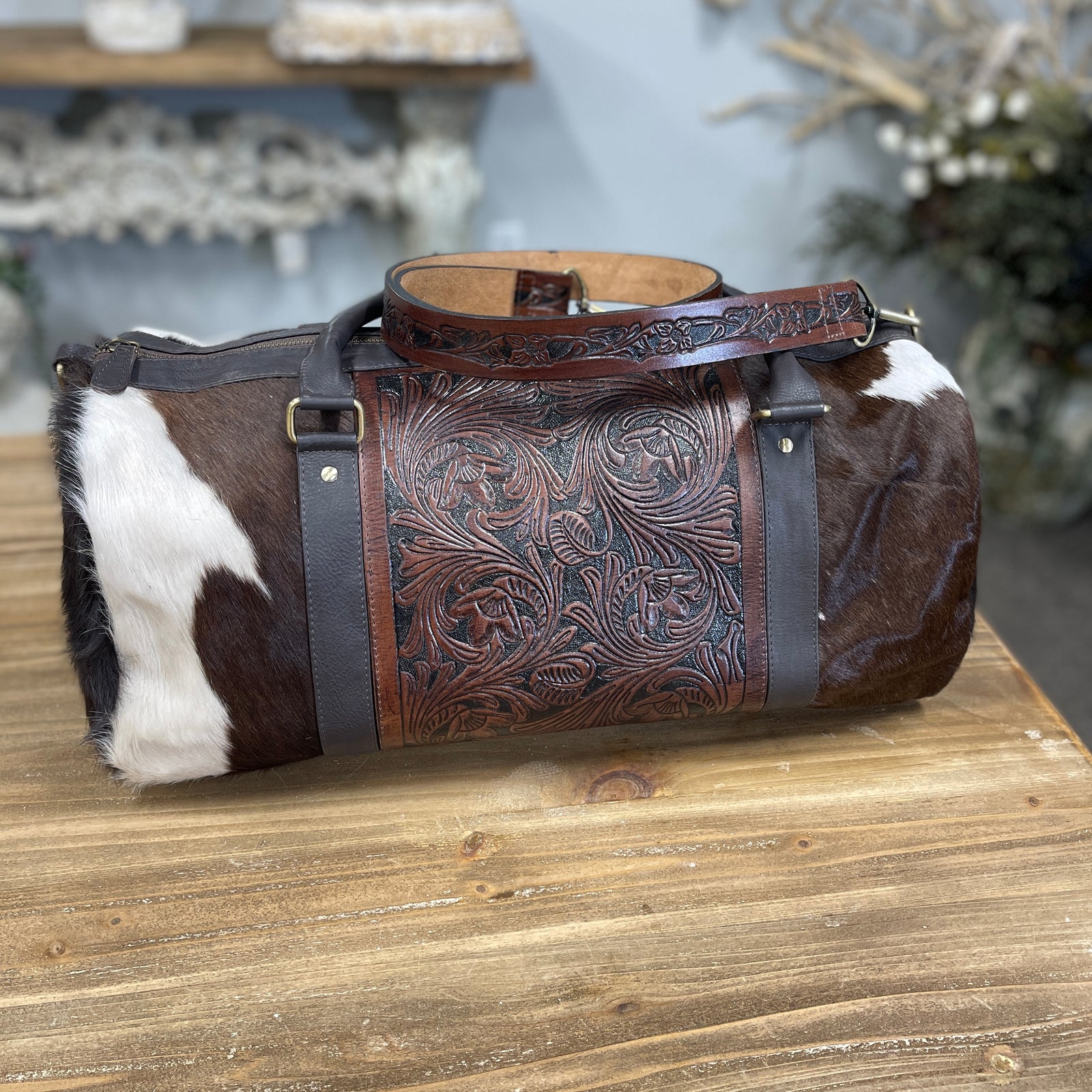 Cowhide Duffle Bag - 1
