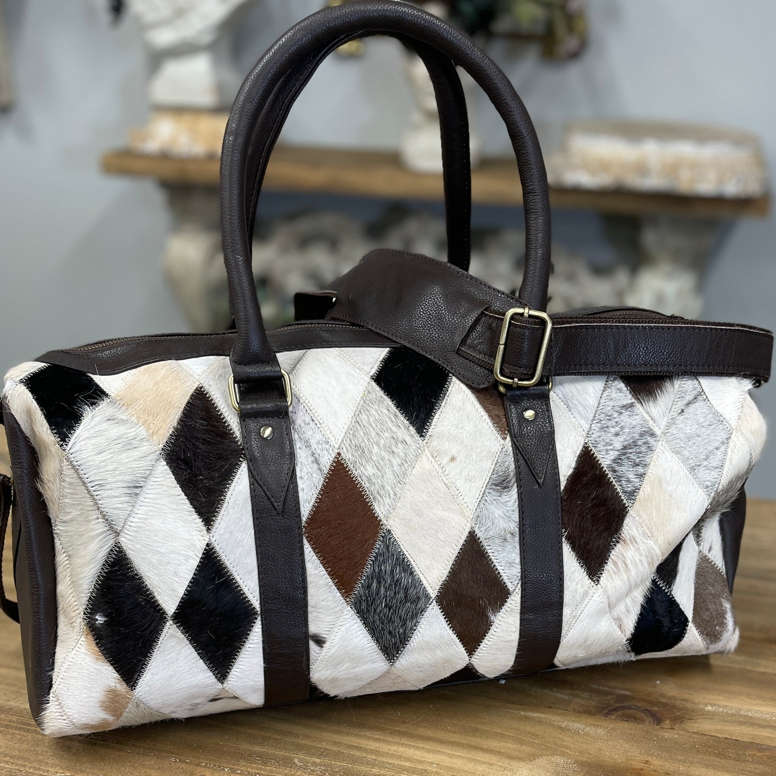 Cowhide Duffle Bag - 4