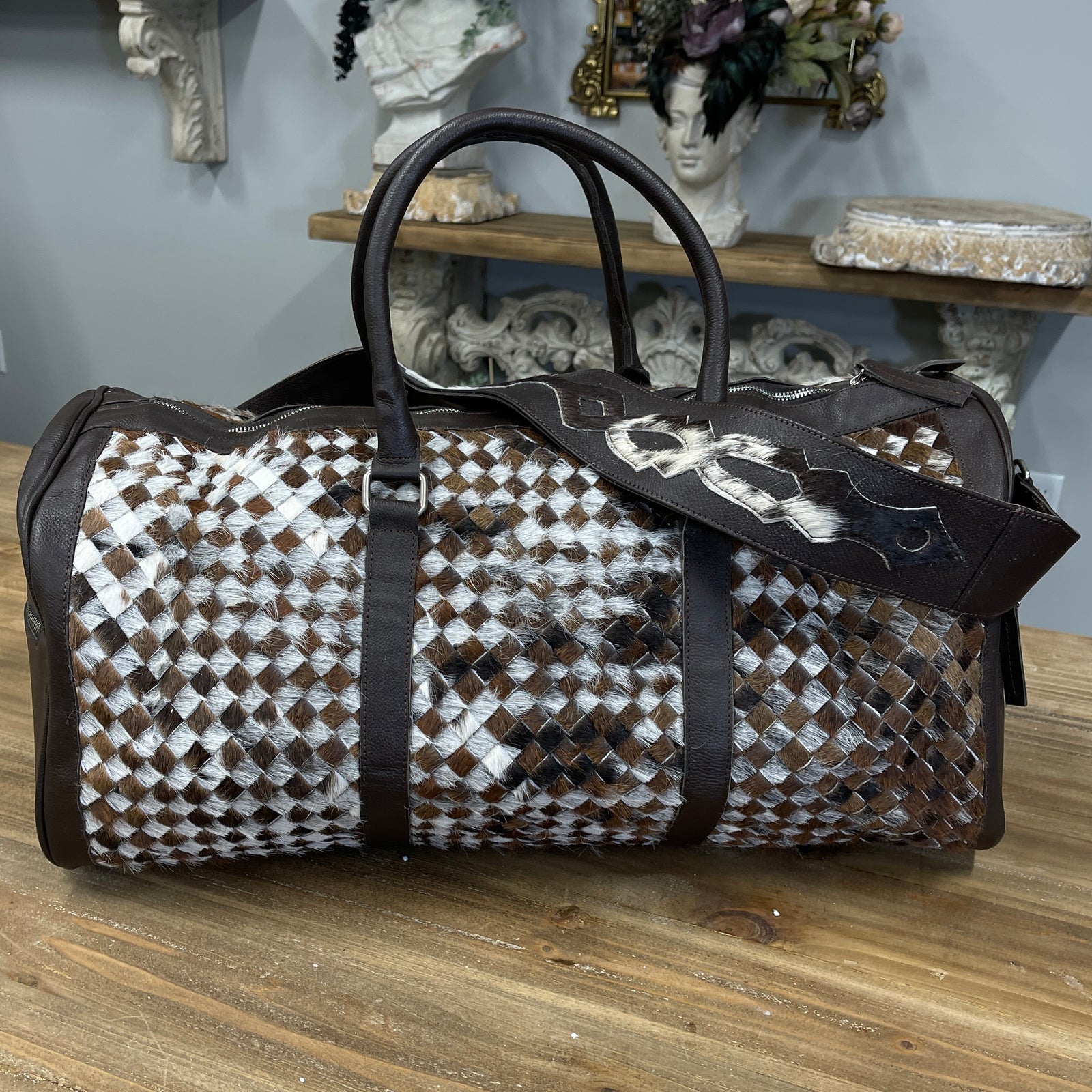 Cowhide Duffle Bag - 5