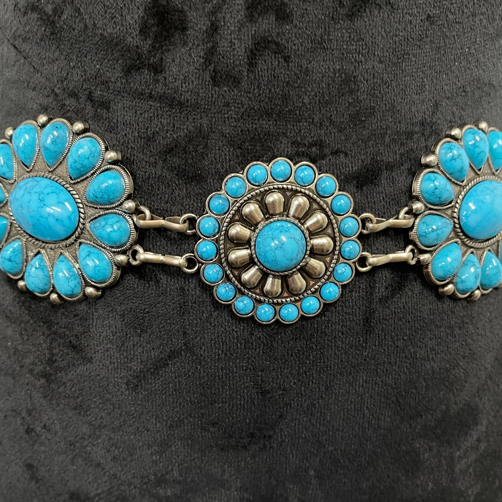 Western Large Round Stone Belt 2