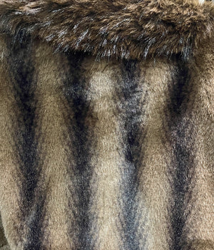 Faux Fur Crop Jacket: Chocolate
