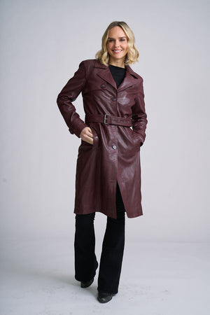 Leah CF Leather Trench