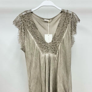 CAP SLEEVE SILKY TANK