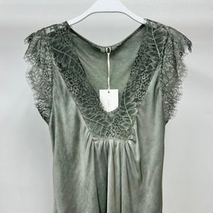 CAP SLEEVE SILKY TANK