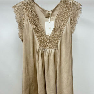 CAP SLEEVE SILKY TANK