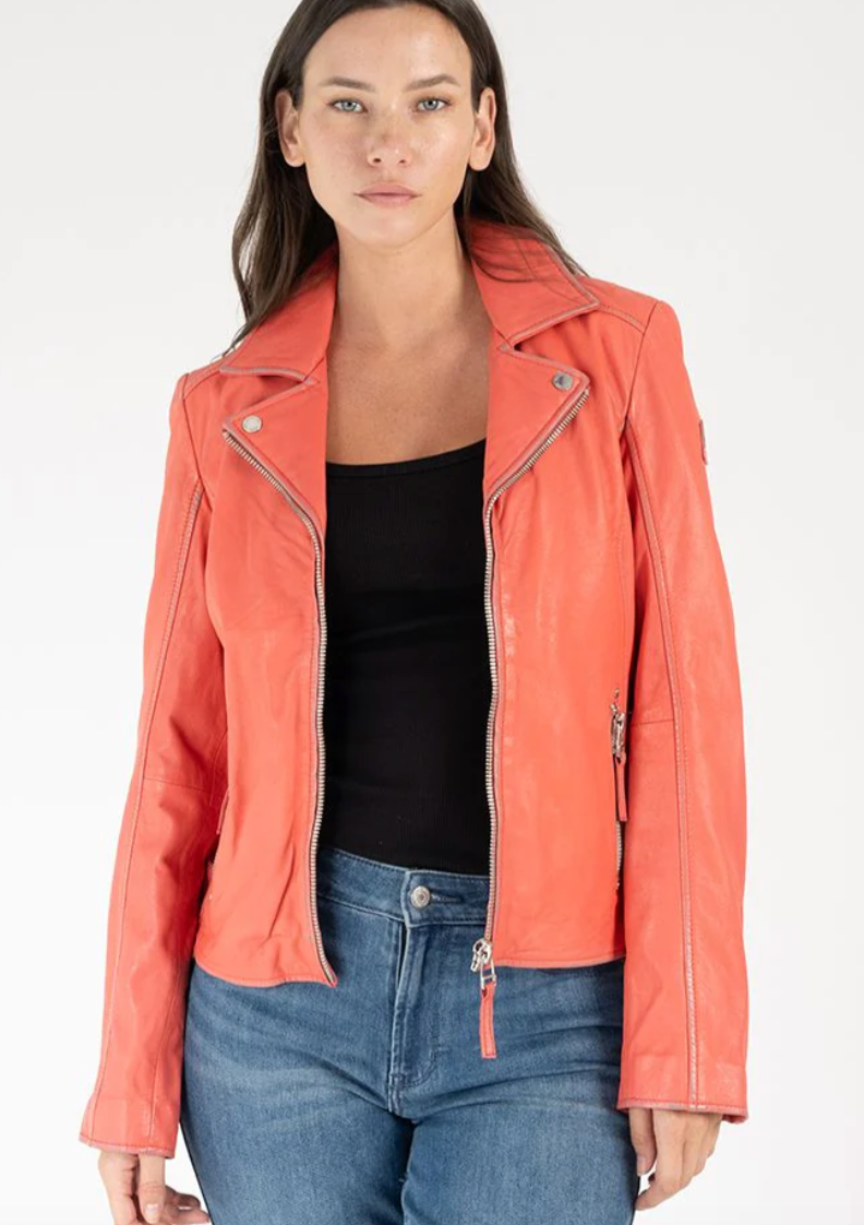 Lamb Skin Jacket, Coral