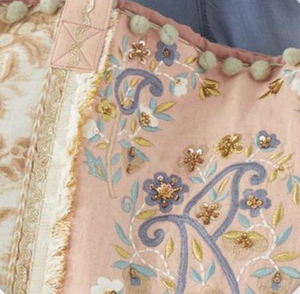 Pastel Paisley Tote: Pink/Cream