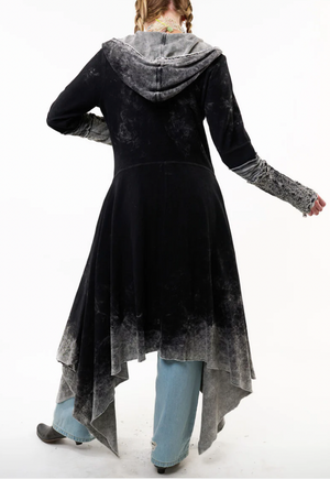 Forest Goddess Duster, Washed Black