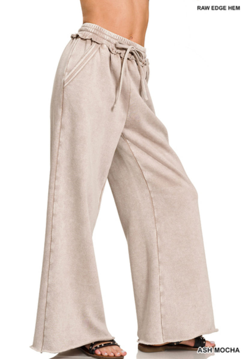 ASH MOCHA PALAZZO SWEATPANTS