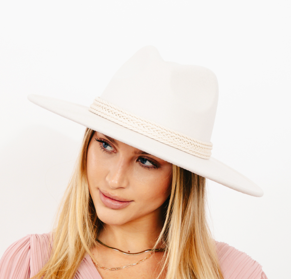 Intricate Braided Band Fedora Hat