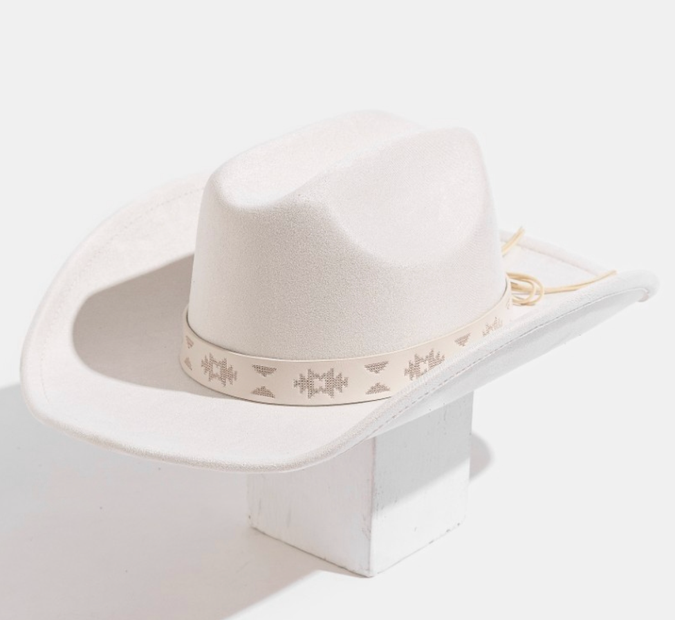 Western Tribal Pattern Band Cowboy Hat