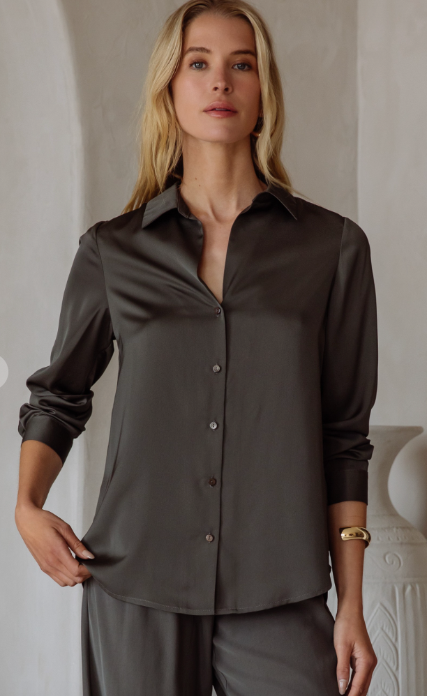 RECYCLED POLY SATIN BLOUSE