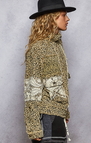 PATCHWORK JACKET WITH LACE