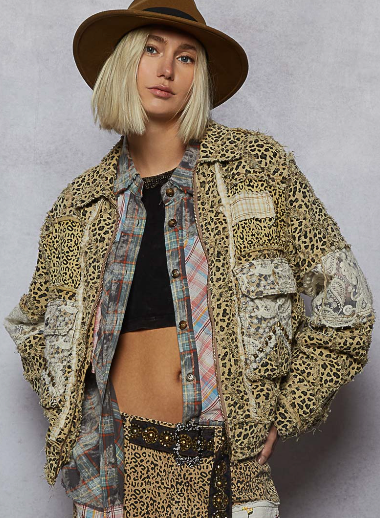 PATCHWORK JACKET WITH LACE