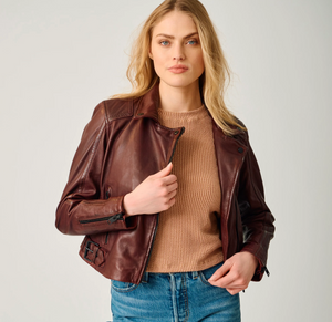 Lamb Skin Jacket, Dark Cherry