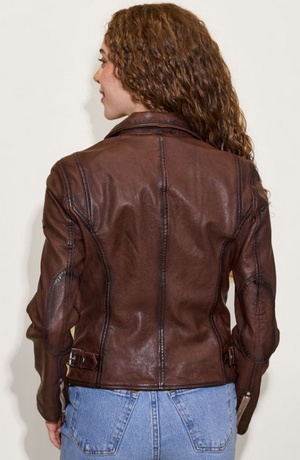 Sofia Lamb Skin Jacket, Brown