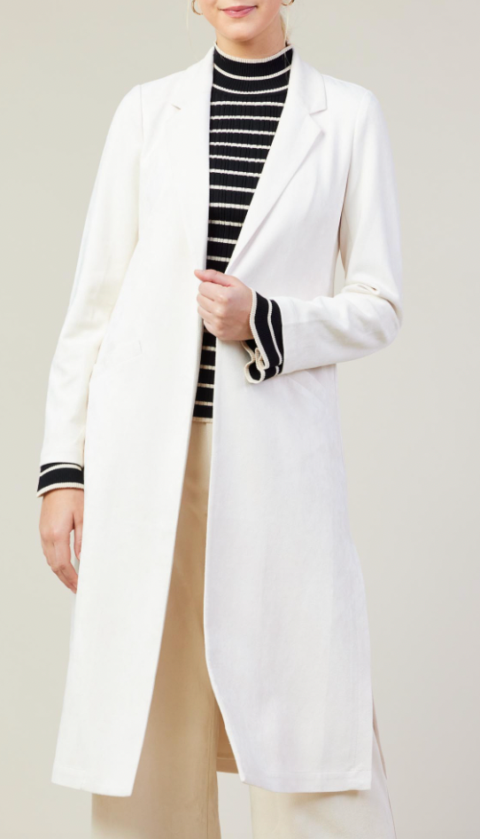 Faux Suede Duster