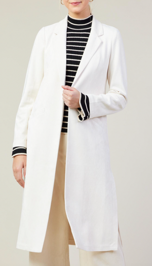 Faux Suede Duster