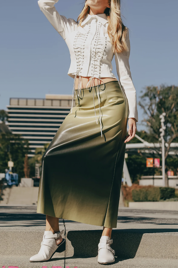 Kathleen Vegan Leather Skirt