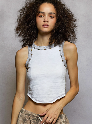 Round Neck Crop Tank