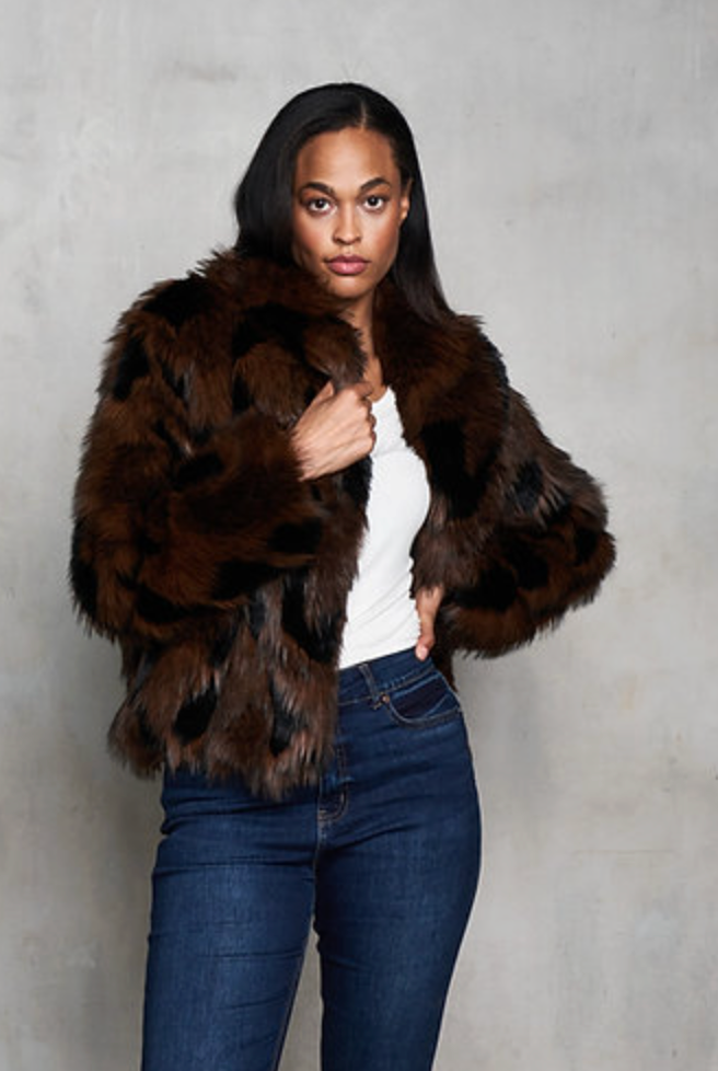 Cropped Faux Fur Jacket