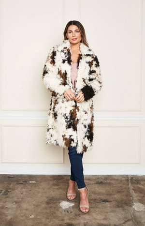 Faux Fur Pony Pattern Coat