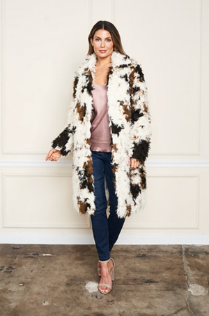 Faux Fur Pony Pattern Coat