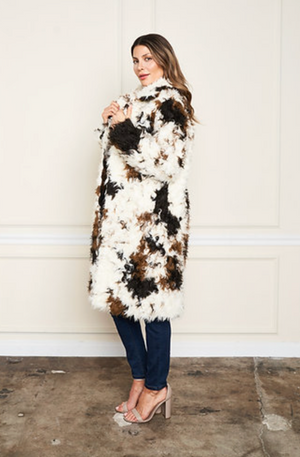 Faux Fur Pony Pattern Coat
