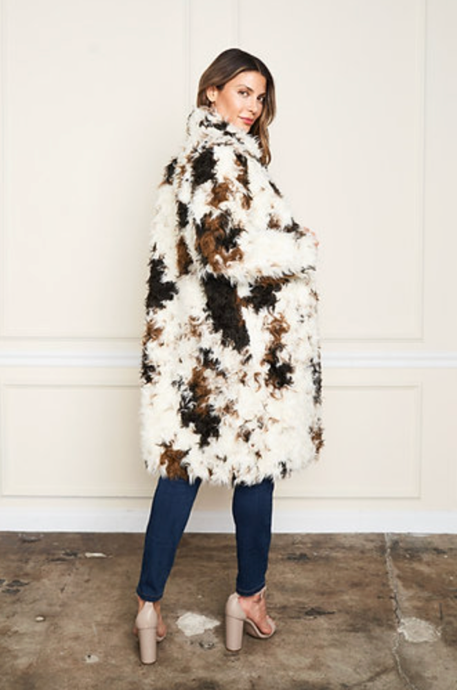Faux Fur Pony Pattern Coat
