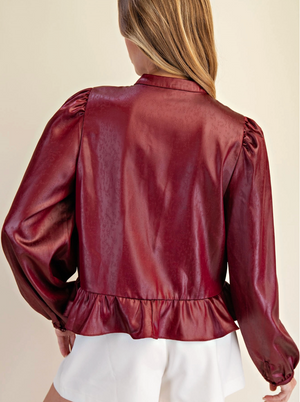 Long Sleeve  Ruffle Top