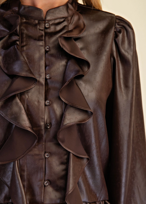 Long Sleeve  Ruffle Top