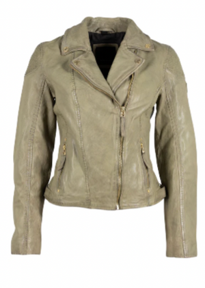 Raizel RF Leather Jacket: Sage