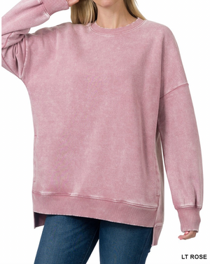 PLUS HI-LO SWEATSHIRT WITH POCKETS