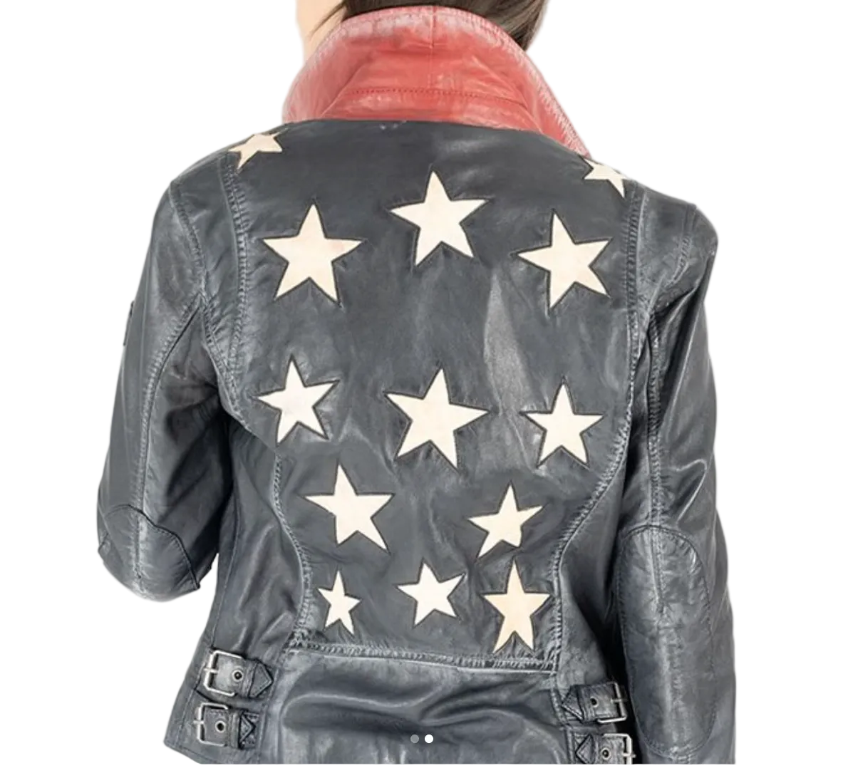 Christy Lamb Skin Jacket, Celebration Blue