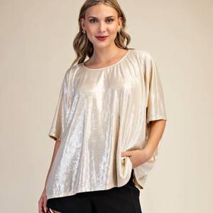 Round Neck Oversized Knit Top