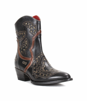 Bedstu Women's Western Boots: Chamise Black/Brown