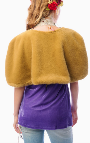 Grace Kelly Reversible Fur Cape: Camel/ One size 2025 CC