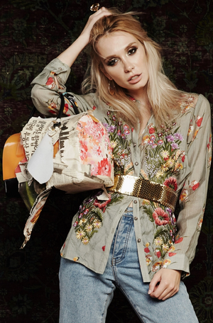 Mia Grace Embroidered floral shirt 2025 CC