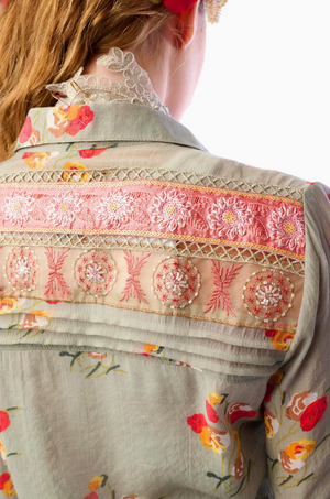 Mia Grace Embroidered floral shirt 2025 CC