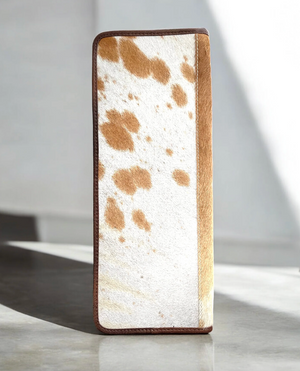 LEATHER AND COWHIDE JEWELRY WALLET