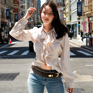 Avant Garde Wide Studded Western Belt