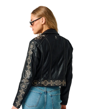 Cora Lamb Skin Jacket, Black