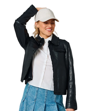 Limma Lamb Skin Jacket, Black