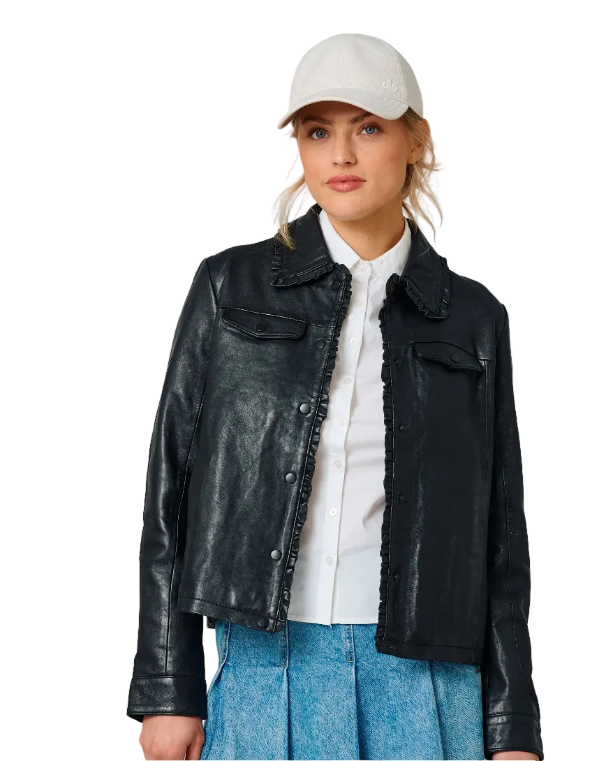 Limma Lamb Skin Jacket, Black