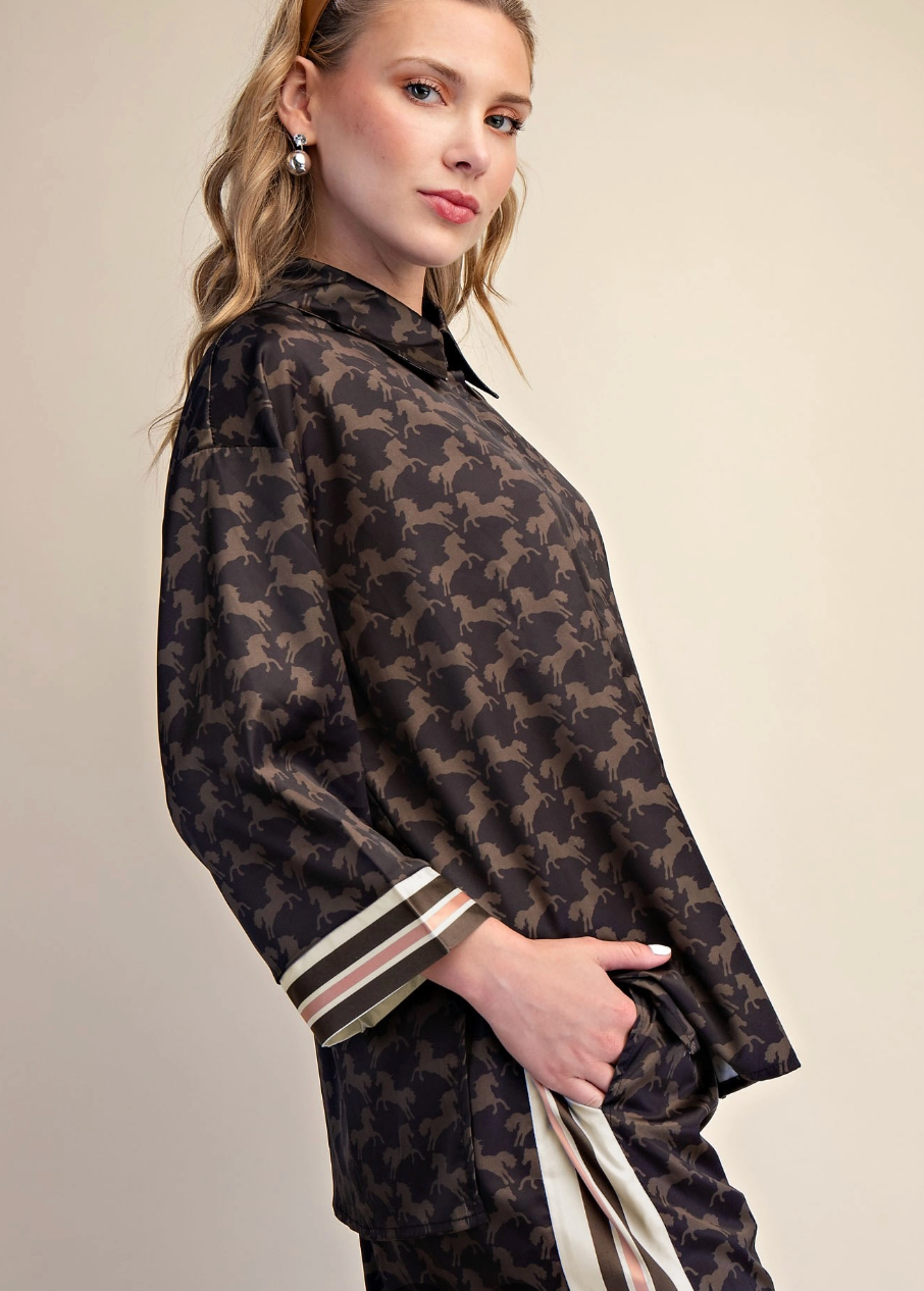 Horse Print Top