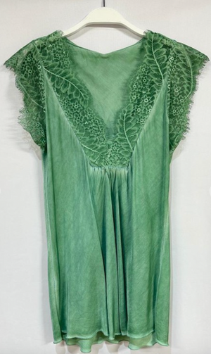 CAP SLEEVE SILKY TANK
