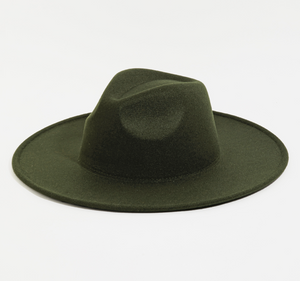 Flat Brim Fedora Fashion Hat