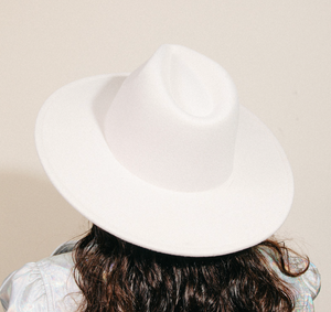 Flat Brim Fedora Fashion Hat