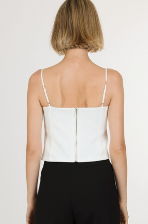 Pleated Bustier with Crystals